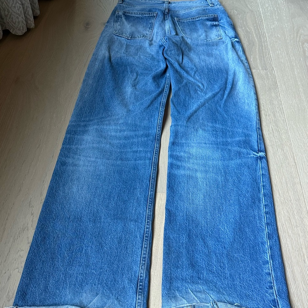 Zara Blue Wide Leg Jeans-Size 2 - Picture 5 of 5